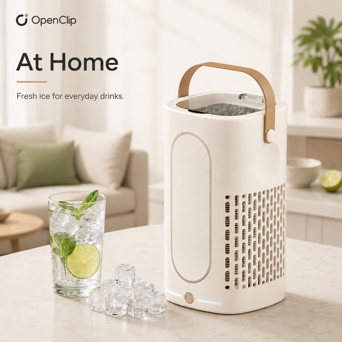 IceOne portable ice maker for fresh ice at home