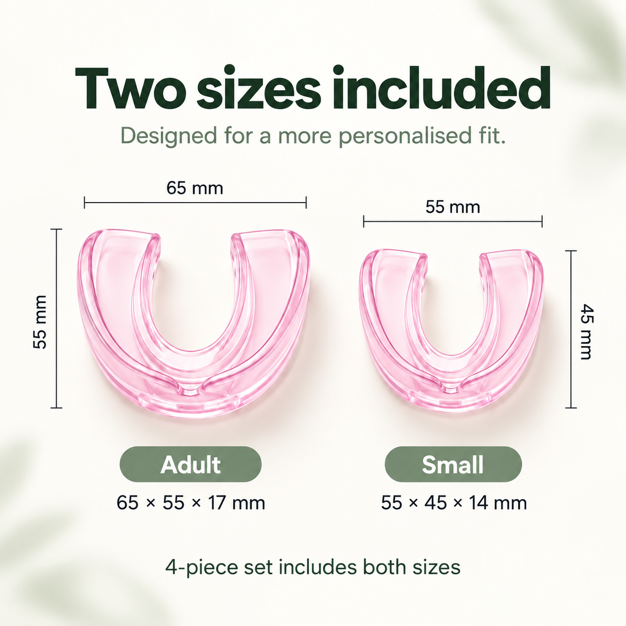 Two sizes included
