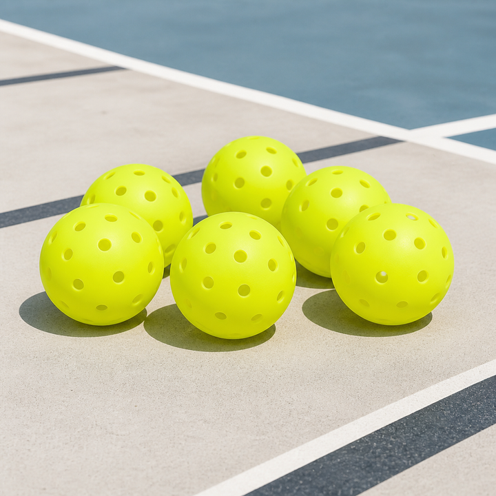 OpenClip Outdoor Pickleballs – 6 Pack
