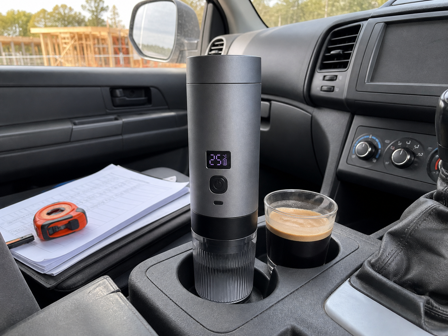 EspressoOne inside an Australian work ute