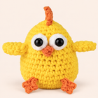 Yellow chick finished crochet project