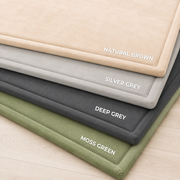 CloudOne 3cm play mat colour options: Natural Brown, Silver Grey, Deep Grey and Moss Green