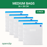 Reusable Vacuum Sealer Bags – Medium 26 × 28cm (5 Pack)