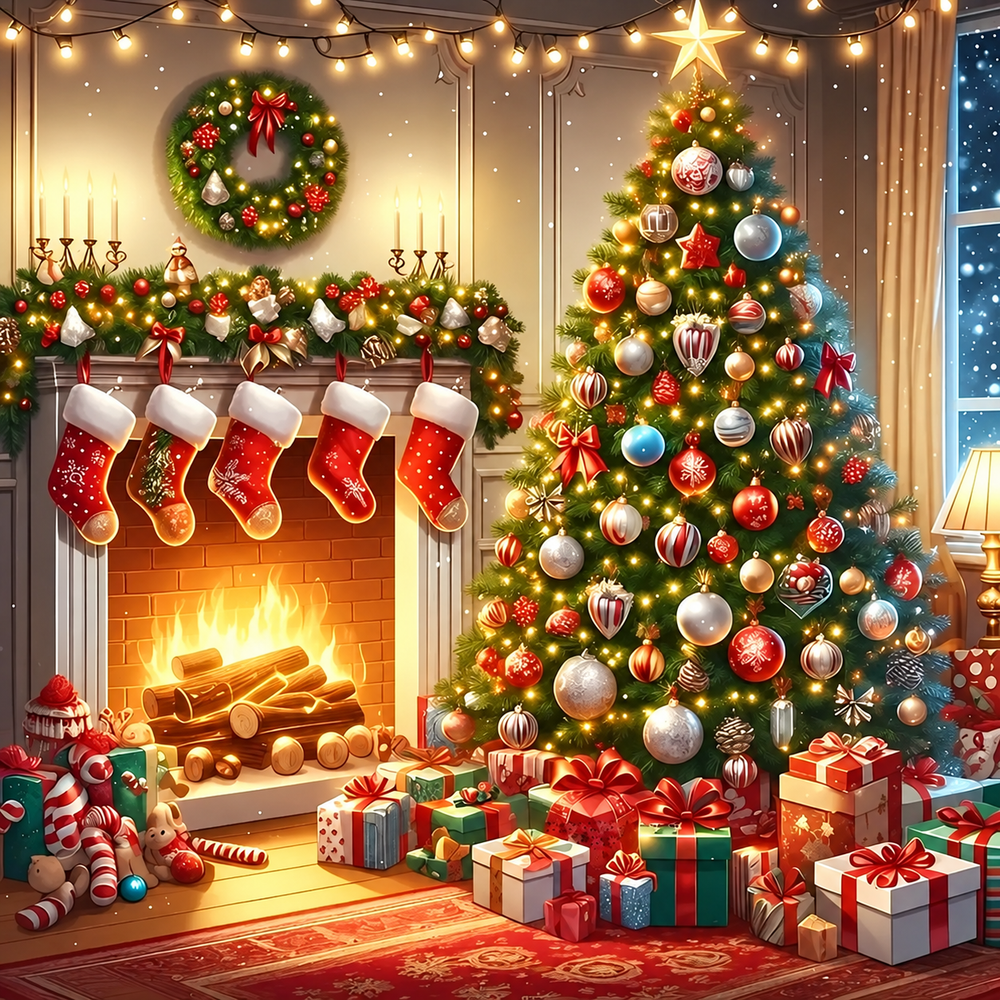 Christmas Diamond Painting Kit — 30 × 40 cm