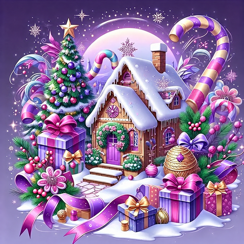Gingerbread wonderland · 30 × 30 cm
