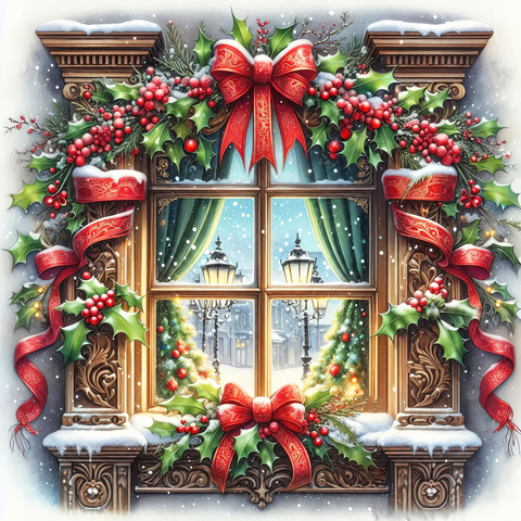 Christmas window · 30 × 30 cm