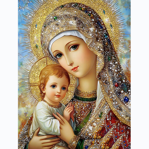 Madonna & child – ivory · 30 × 40 cm