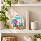 floral hoop punch needle kit — 95101C finished example