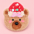 Strawberry Cream Bear — finished punch needle design