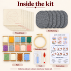 six piece punch needle coaster kit — inbox