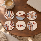 six piece punch needle coaster kit — PKBD0120 finished example