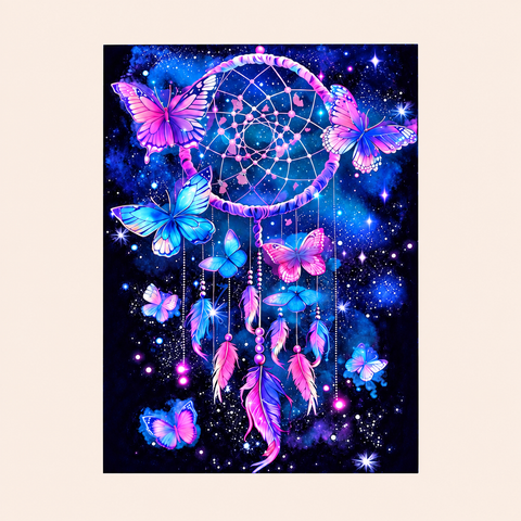 Purple dreamcatcher · 30 × 40 cm