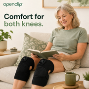 Woman wearing a Pair of StrideWrap knee wraps