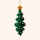 Christmas tree spiral crochet ornament